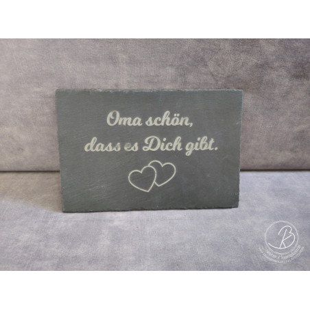Schiefertafel "Schön, dass es Dich gibt"